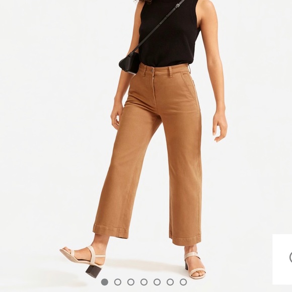 Everlane Pants - Everlane The Wide Crop Pant Orchre Size 10 NWT